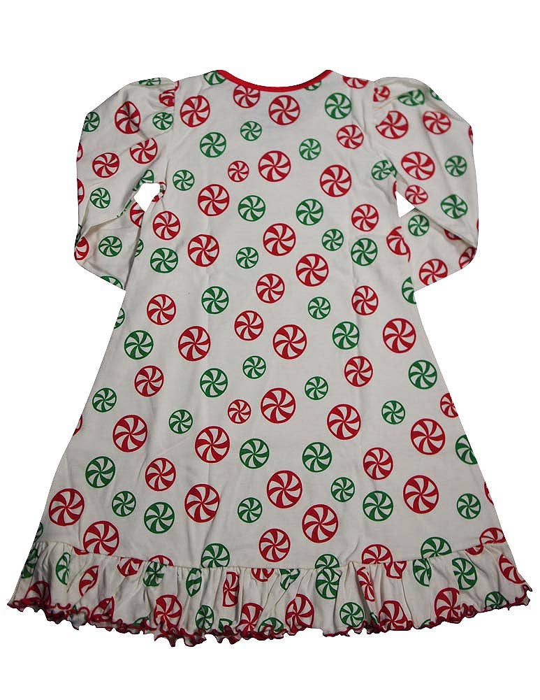 Sara's Prints Toddler Girls Long Sleeve Gown Holiday Ruffle