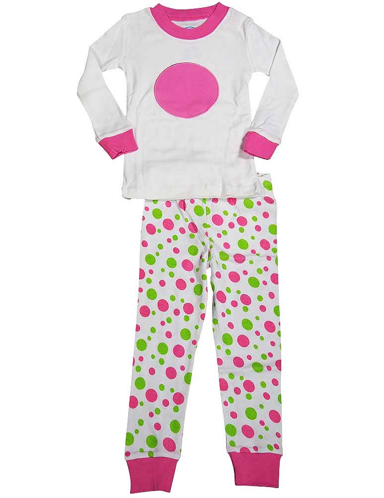 Sara's Prints Girls 2 Piece Long Sleeve Sleepwear Pajama Set
