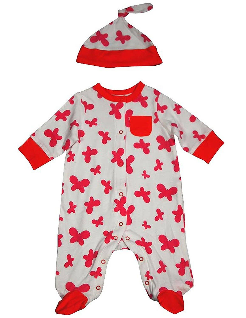 Offspring - Baby Girls Long Sleeve Coverall and Hat