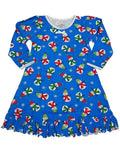 Sara's Prints Toddler Girls Long Sleeve Gown Holiday Ruffle