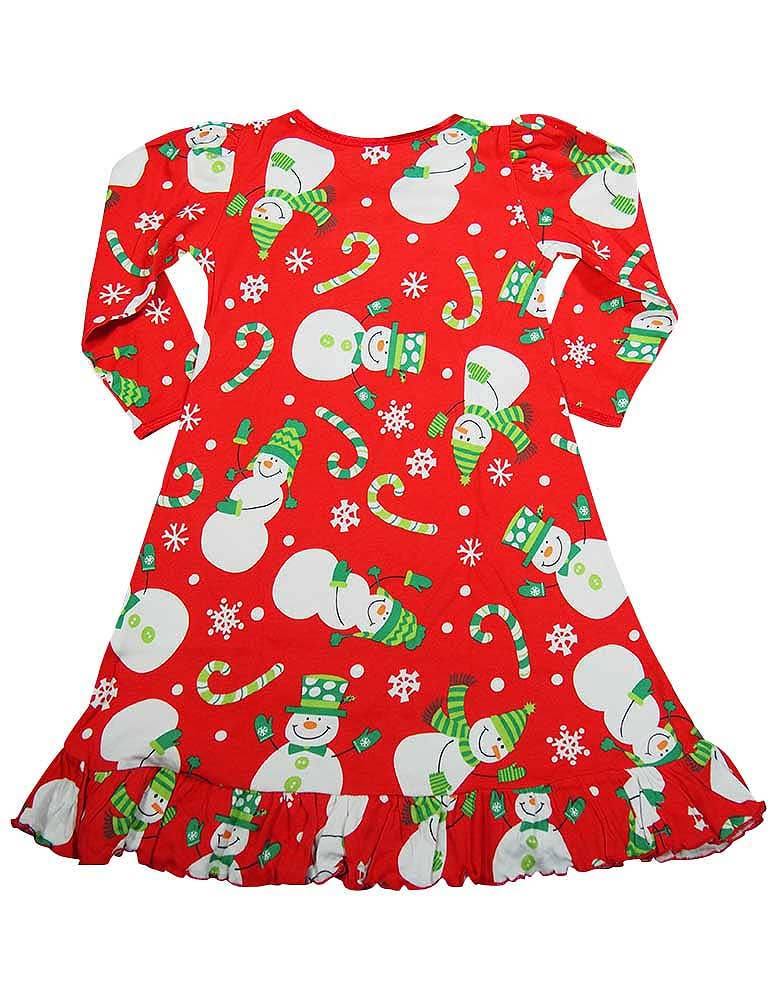 Sara's Prints Toddler Girls Long Sleeve Gown Holiday Ruffle