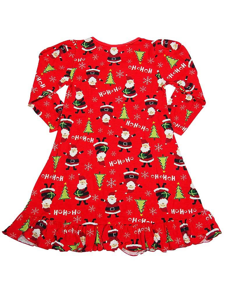 Sara's Prints Toddler Girls Long Sleeve Gown Holiday Ruffle
