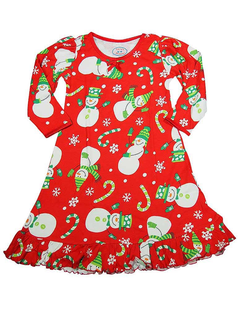 Sara's Prints Toddler Girls Long Sleeve Gown Holiday Ruffle