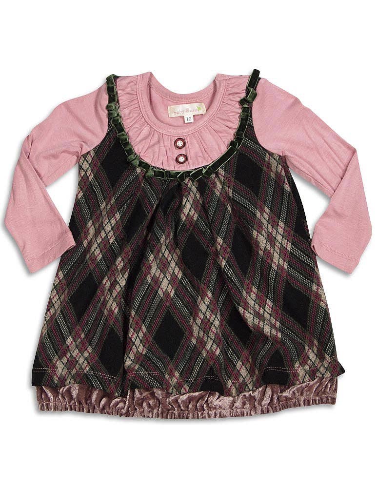 Baby Sara Infant Baby Girls Long Sleeve Dresses - Asst Fabri