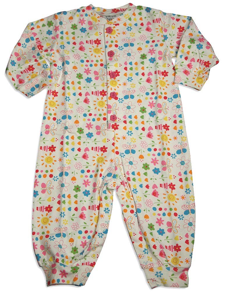 New Potato Baby Infant Girls Long Sleeve Cotton Coverall