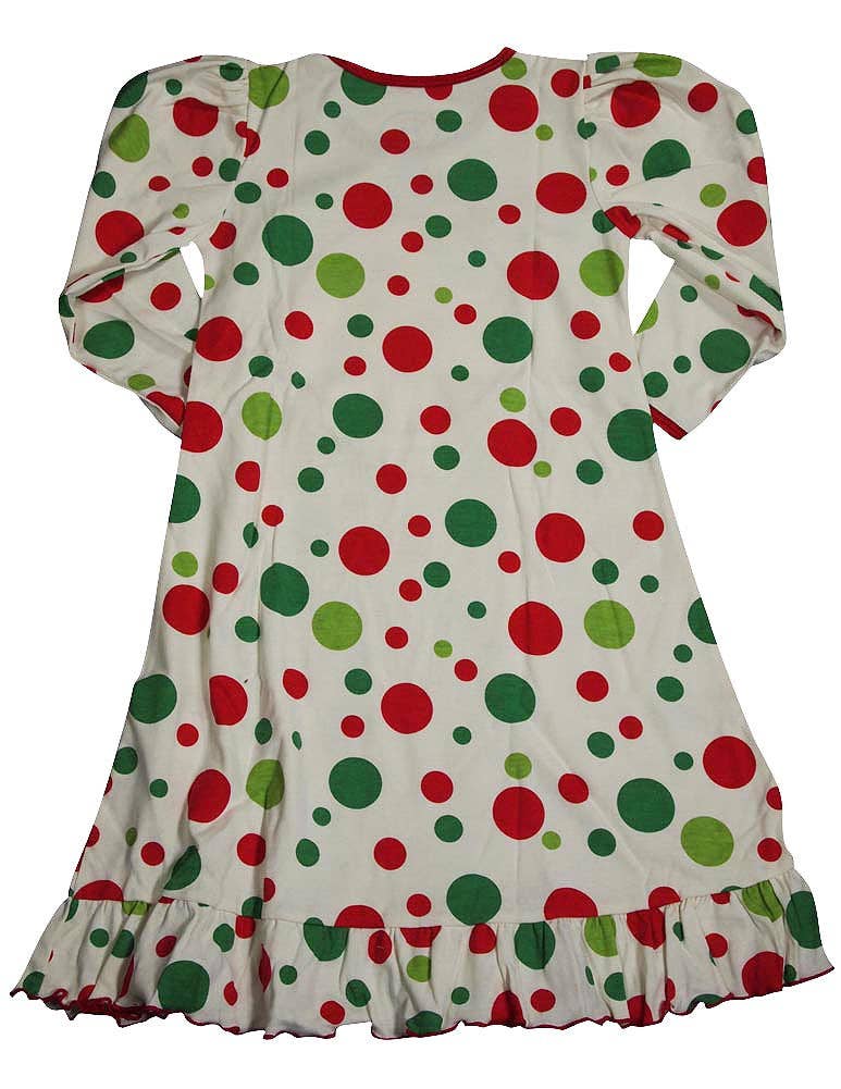 Sara's Prints Toddler Girls Long Sleeve Gown Holiday Ruffle