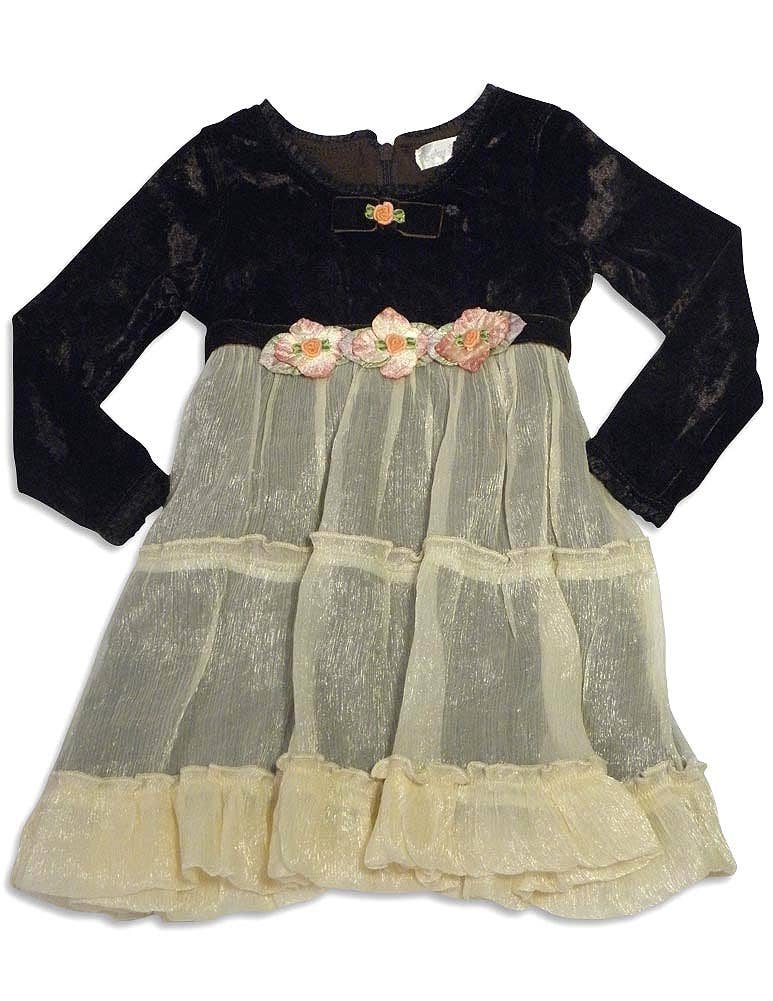 Baby Sara Infant Baby Girls Long Sleeve Dresses - Asst Fabri