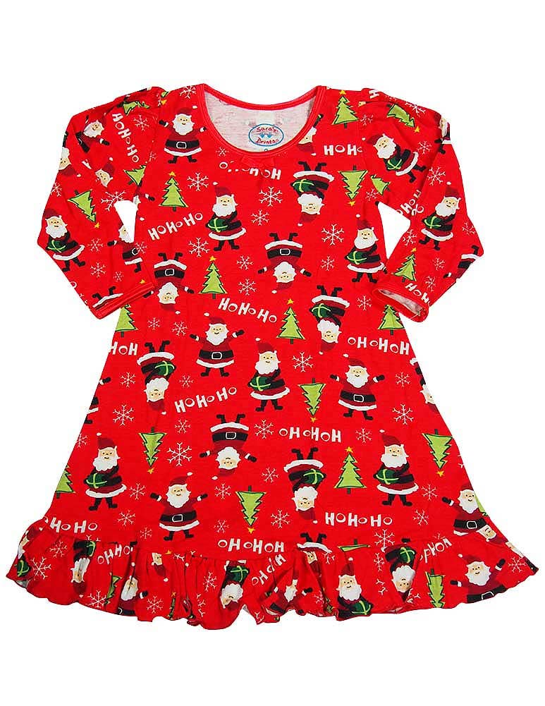 Sara's Prints Toddler Girls Long Sleeve Gown Holiday Ruffle