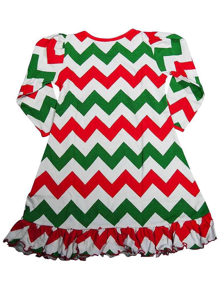 Sara's Prints Toddler Girls Long Sleeve Gown Holiday Ruffle