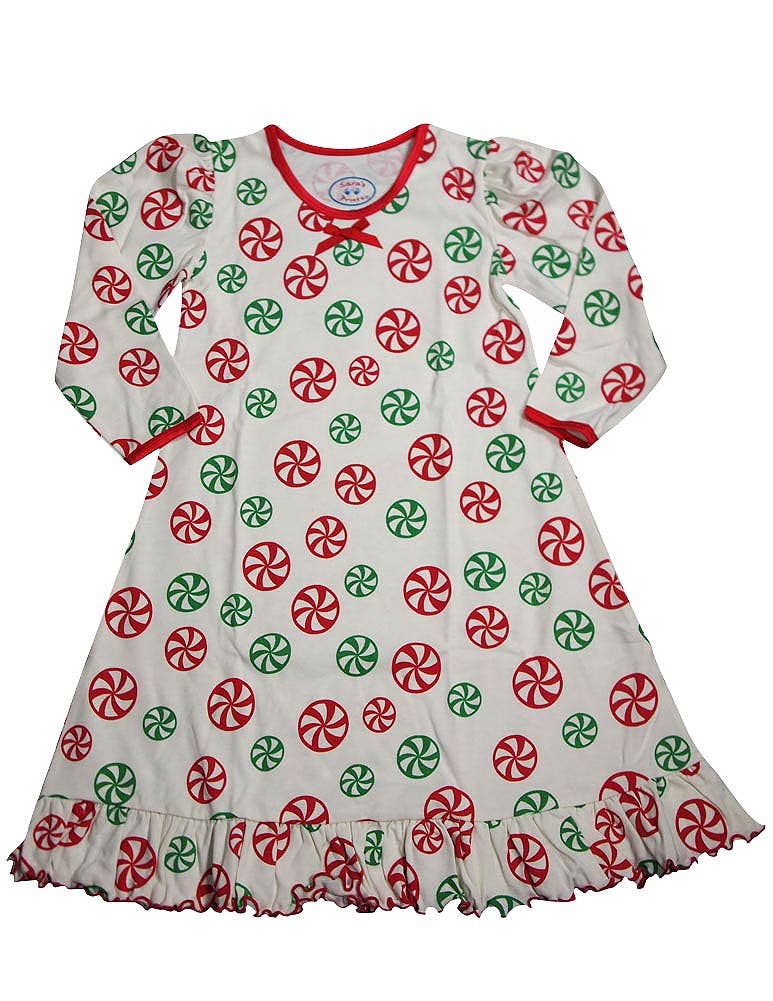 Sara's Prints Toddler Girls Long Sleeve Gown Holiday Ruffle