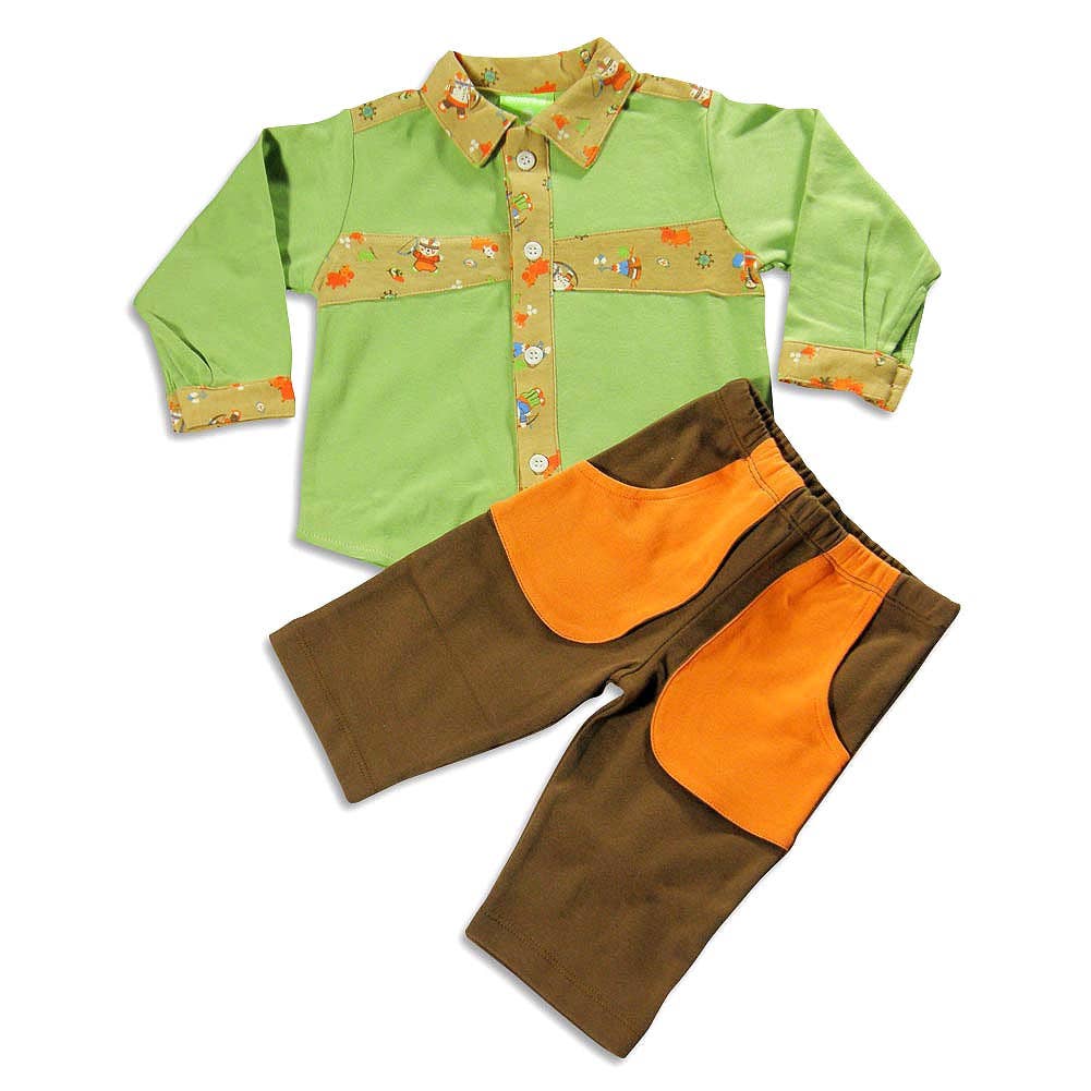 Snopea Baby Infant Newborn Boys Cotton Long Sleeve Pant Set