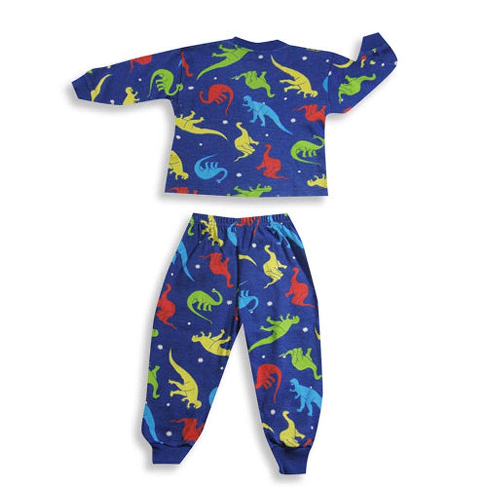 Sara's Prints Boys Long Sleeve 100% Cotton 2 Piece Pajama Se