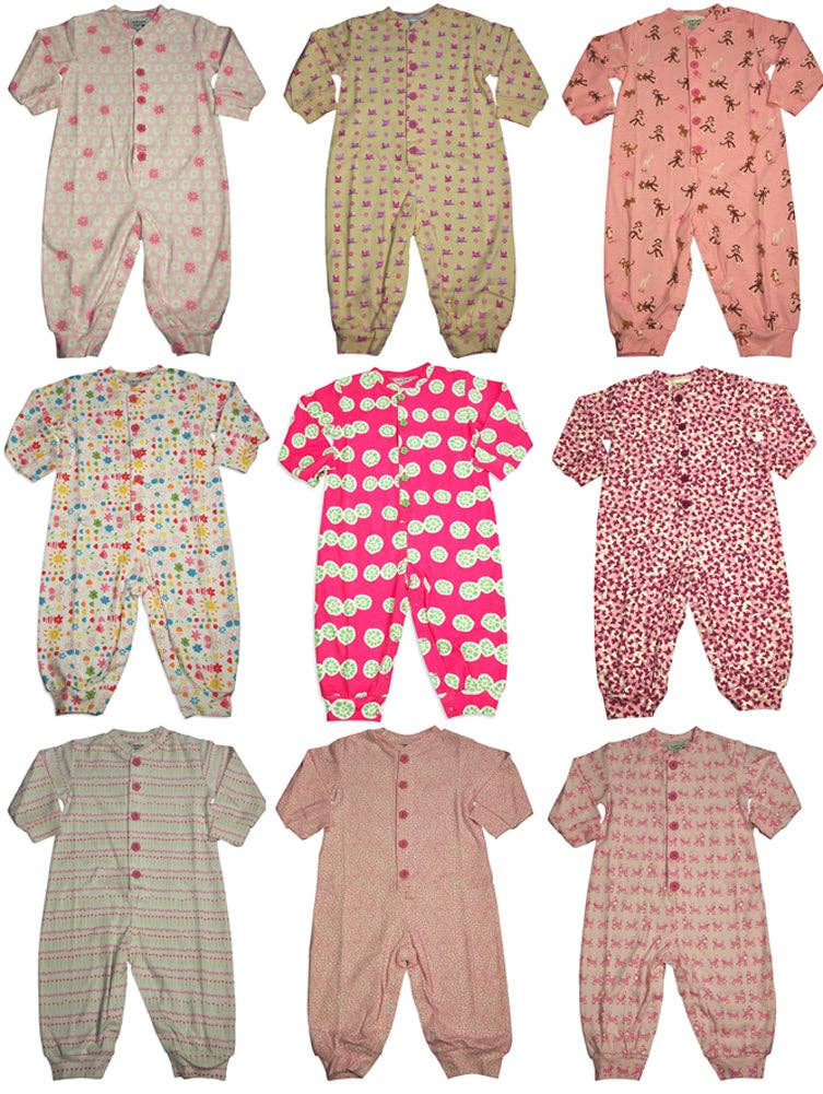 New Potato Baby Infant Girls Long Sleeve Cotton Coverall