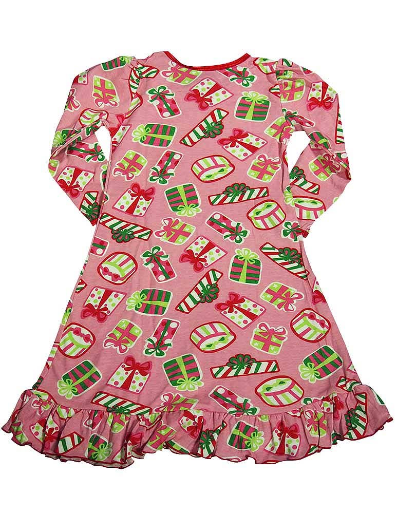 Sara's Prints Toddler Girls Long Sleeve Gown Holiday Ruffle