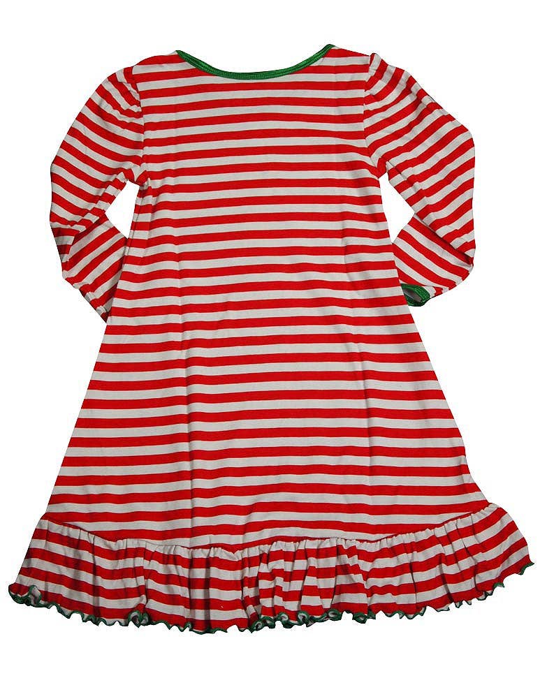 Sara's Prints Toddler Girls Long Sleeve Gown Holiday Ruffle