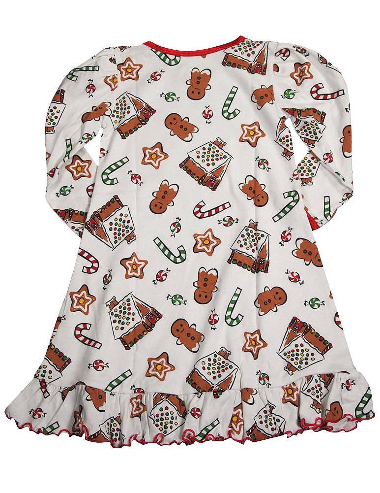 Sara's Prints Toddler Girls Long Sleeve Gown Holiday Ruffle